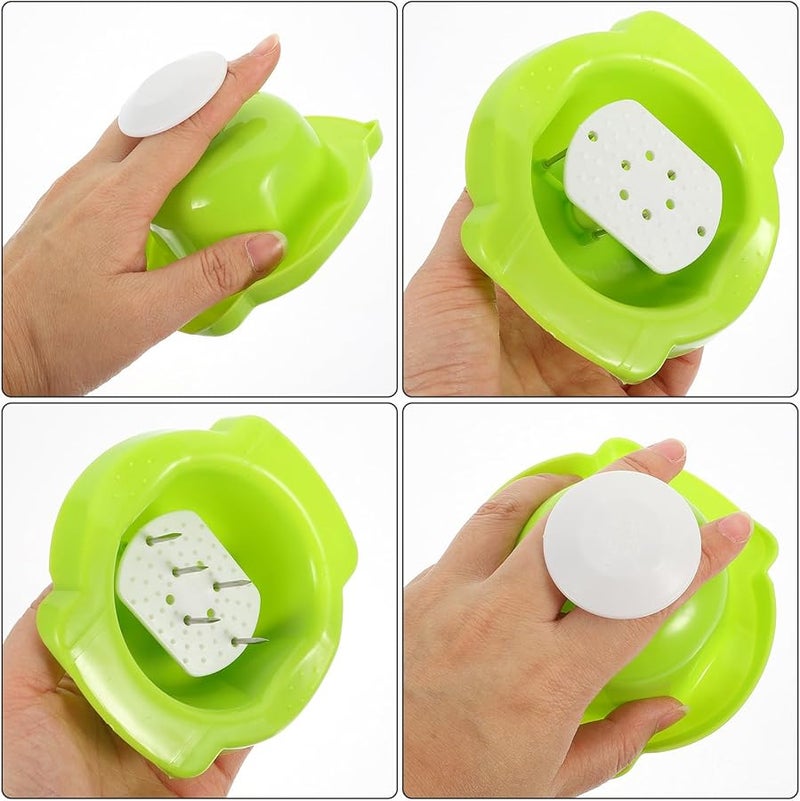 Safigle Green Vegetable Grater Finger Guard Set 3pcs Food Safe Plastic Hand Protector for Shredding and Slicing - Image 3